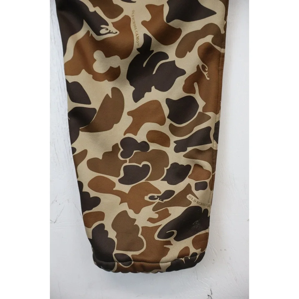 Mens Drake Waterfowl Old School Camo Pants Size 3XL Brown Green